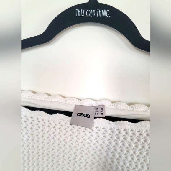 ASOS Crochet White Dress - Off Shoulder - Picture 7 of 12